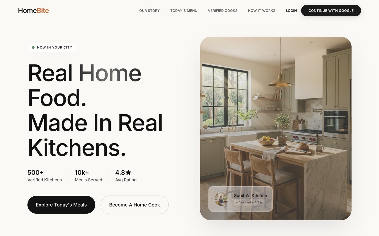 HomeBite — homepage